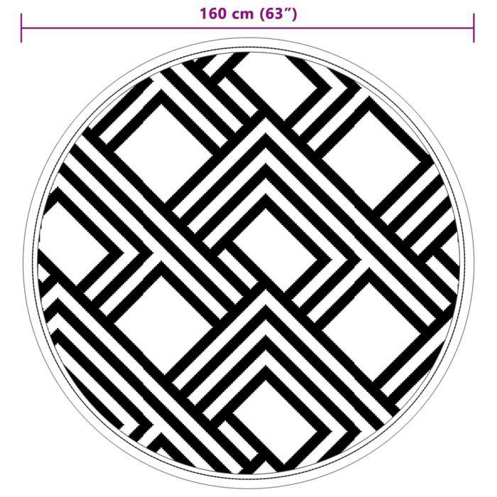 VidaXL Outdoor Rug Grey Ø160 Cm PP, Garden Rug, Floor Mat, Floor Carpet, Rug, Patio Rug, Carpet 368569