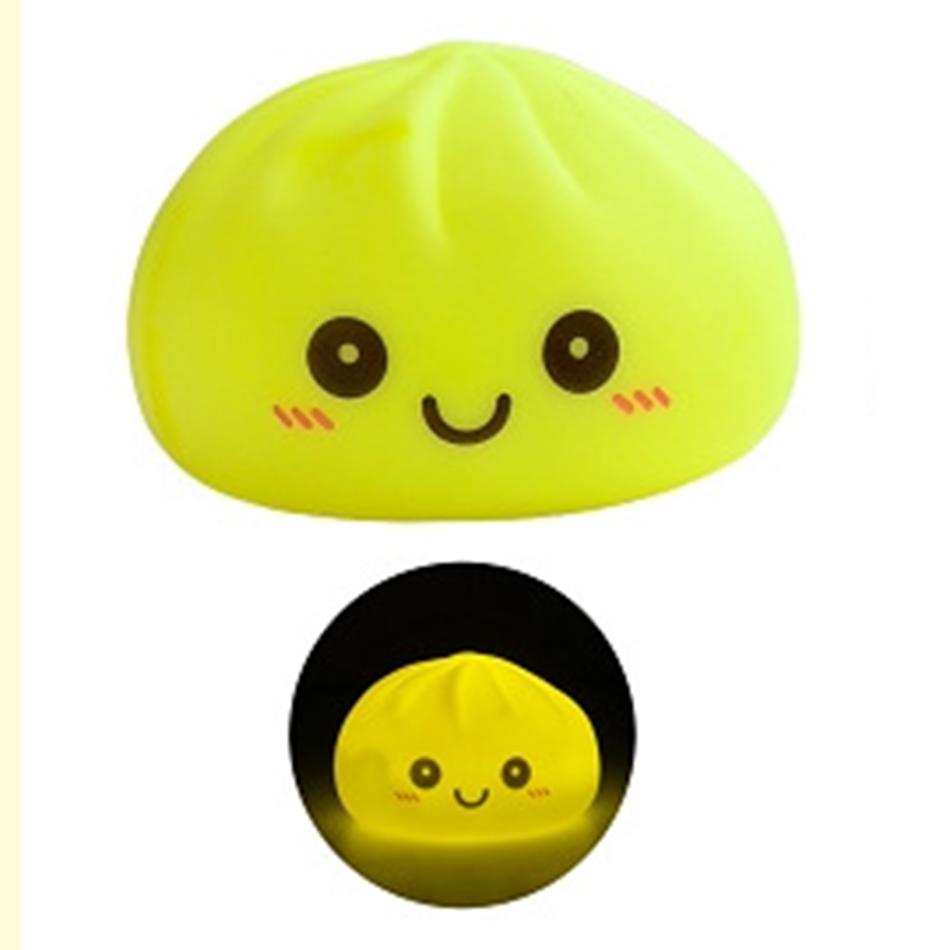 Cute Led Night Light Dumpling Silicone Nightlights For Bedroom Decoration Kids Birthday Gift