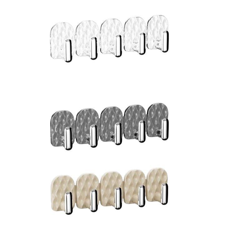 Seamless No-Drill Wall-Mounted Mini Hooks for Bathroom, Mirror, Cabinet Doors, and Jewelry Storage