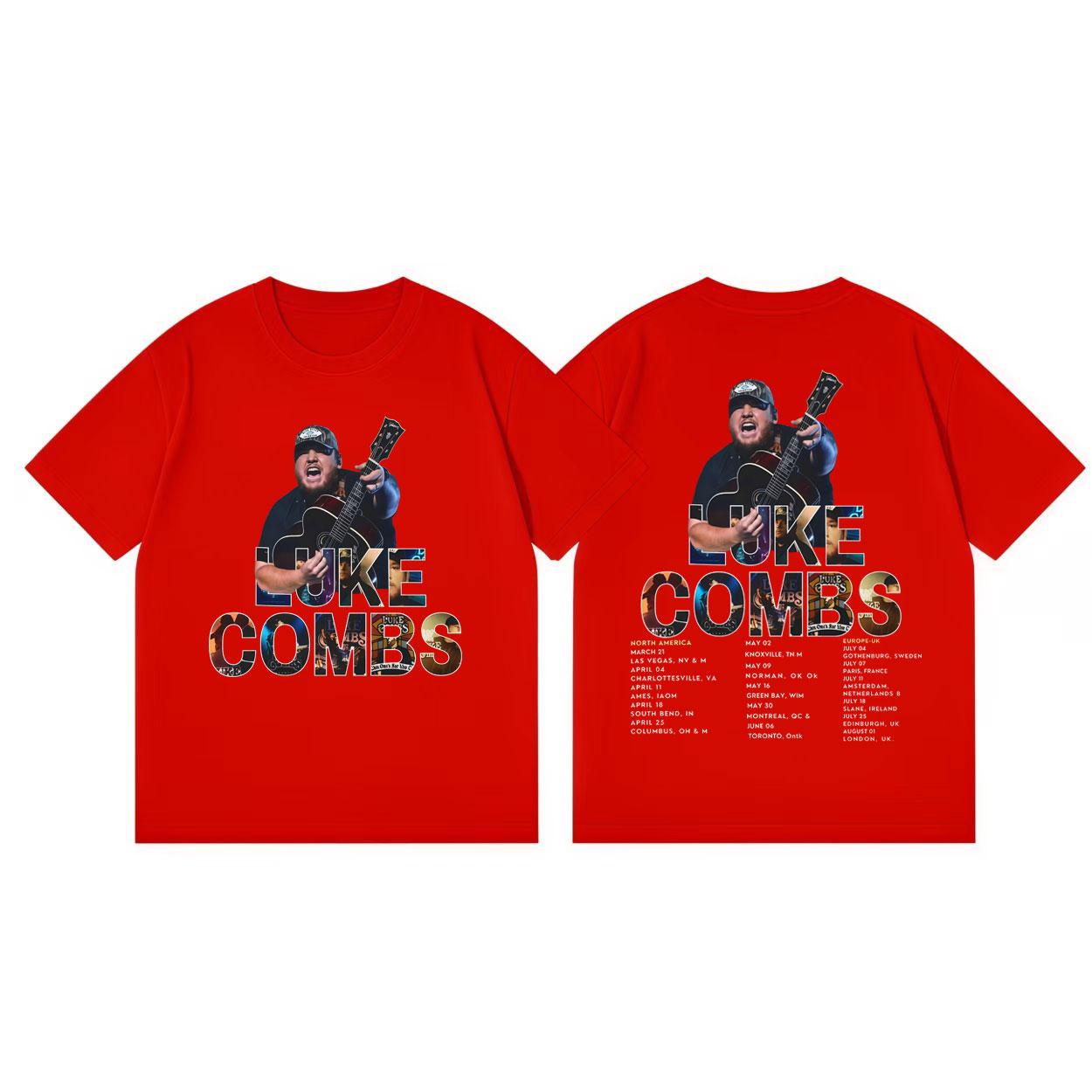 

Luke Combs My Kinda Saeurday Night Tour 2026 Tshirt Fashion Y2k Short Sleeve Tshirts Men Women Casual Loose Cotton T Shirts S