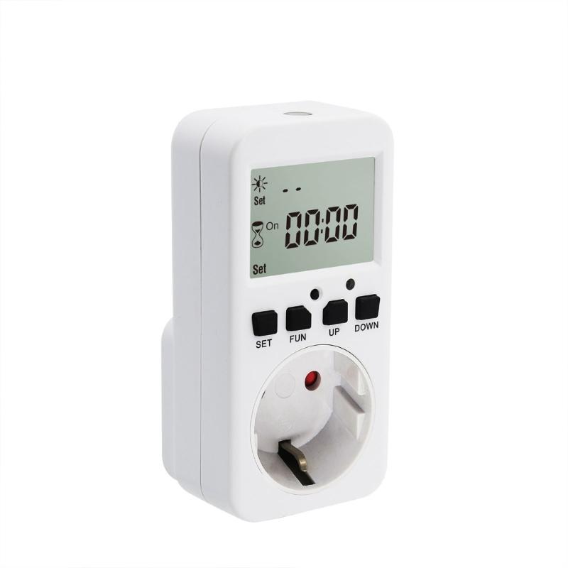 Automatic Light Controlled Timer Socket with Safety Designs & Timing Option Energy Save Device Suitable for Wall Outlet
