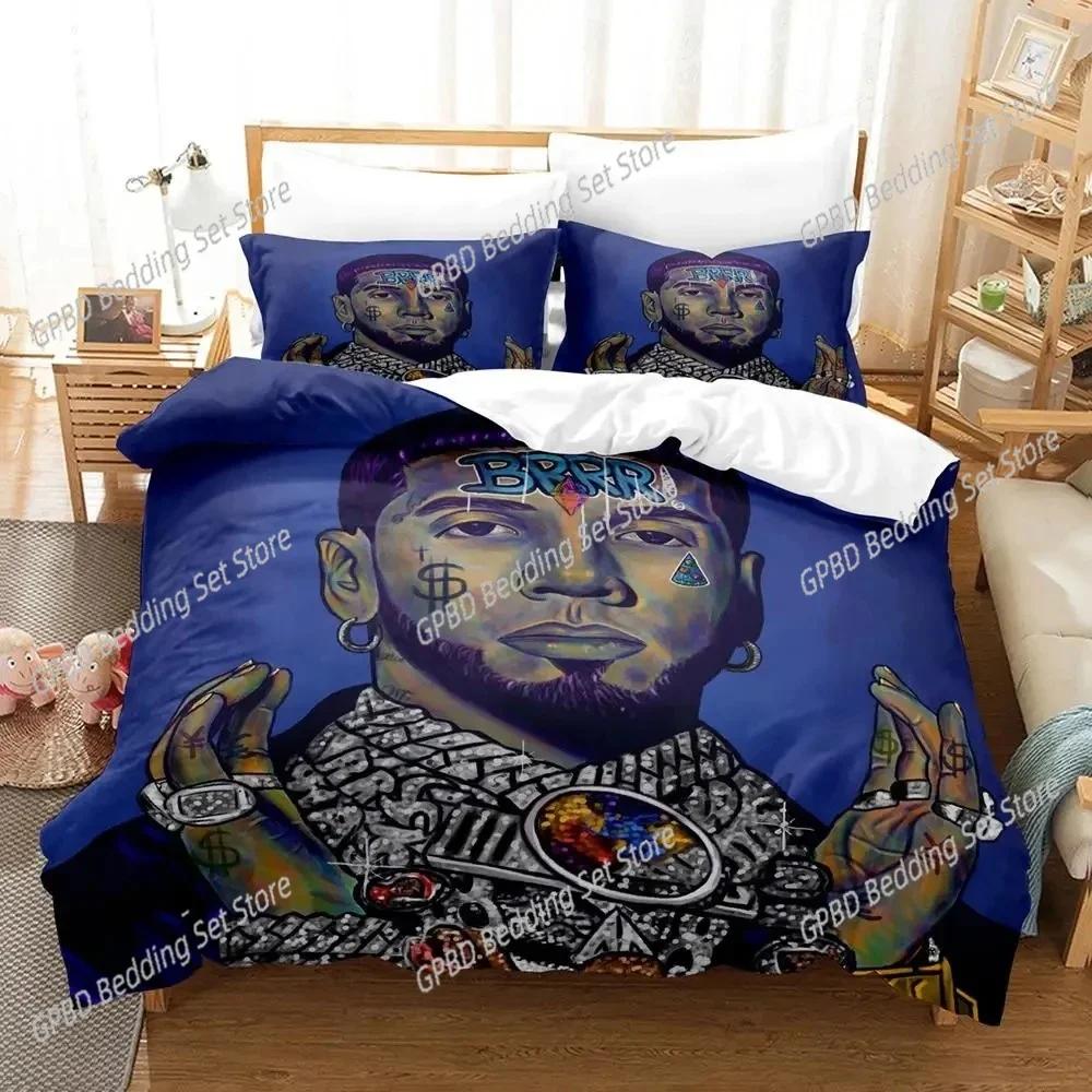 3D Print Anuel Aa Real Hasta La Bedding Set 3D Printed Suitable For Bedroom Duvet Cover Set With Pillowcases Kids Home Textile