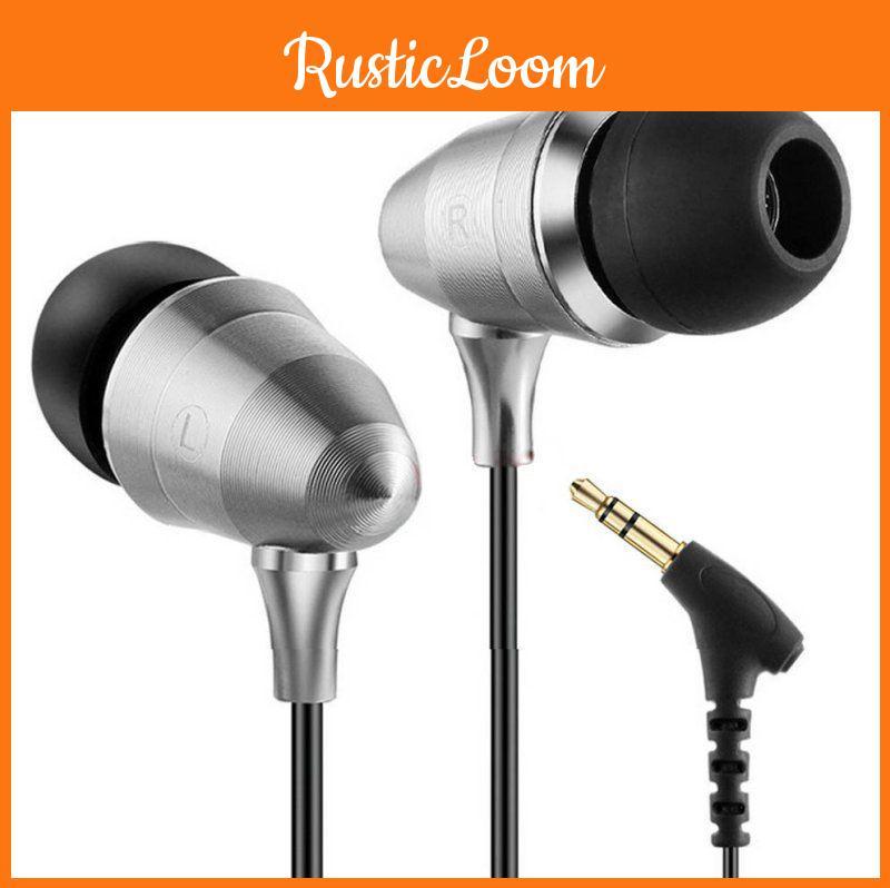 Silver Bullet Earphones Metal Deep Bass Wired Inear Headphones For Music Lovers