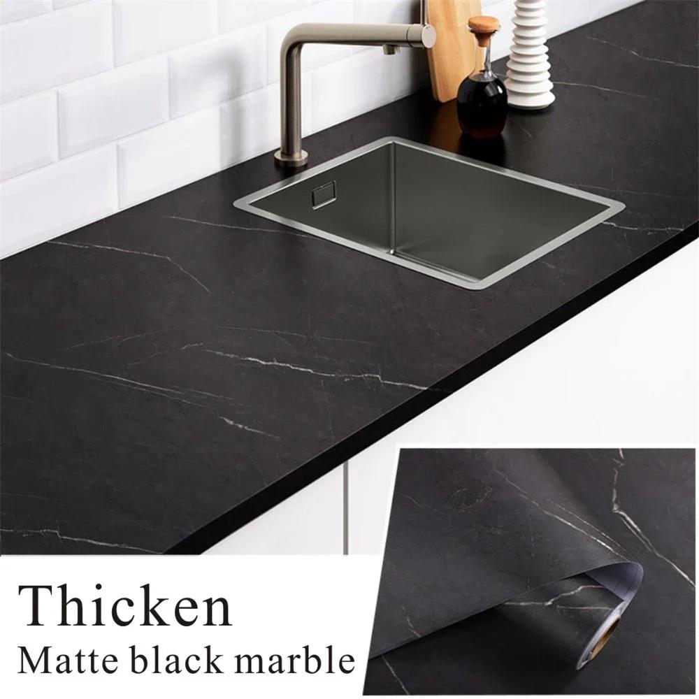 80 cm breite Marmor-Wandverkleidung Arbeitsplatten Papier Wasserabweisend Selbstklebend Mattes Kontaktpapier für Schrank Küche Boden Badezimmer 40CMx1M gray