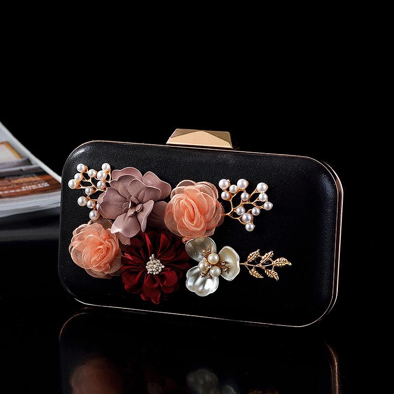 oblique span small bag flower small bag dress bag чёрный