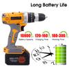 Electric Drill Wrench Screwdriver Cordless Drill 108V Double Speed Household Car Tools Rechargeable Lithium Battery New