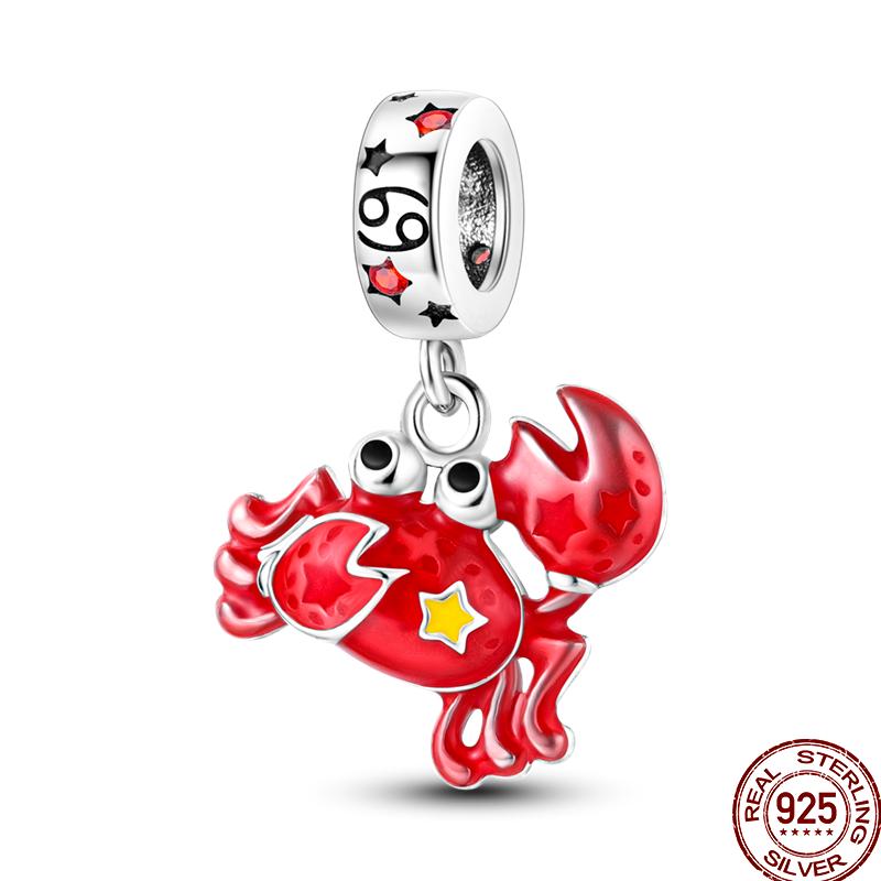 12 Constellation Series Charms Copper Constellation Pendant Suitable For Pan Original Bracelet Diy Jewelry Gift