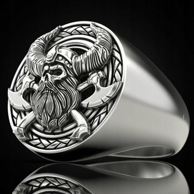 Nordic Viking Fight Axe Ring 149