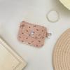 Kids Cute Corduroy Coin Purse with Key Ring Small Wallet Zipper Credit Card Holder