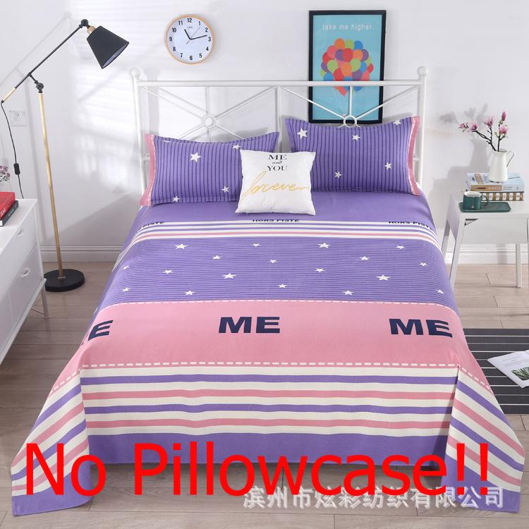 Flat Sheets Household Four Seasons Plaid Comfortable Soft Antibacterial Bedspread Cover Bedding Queen Size Bed Sheet Breathable