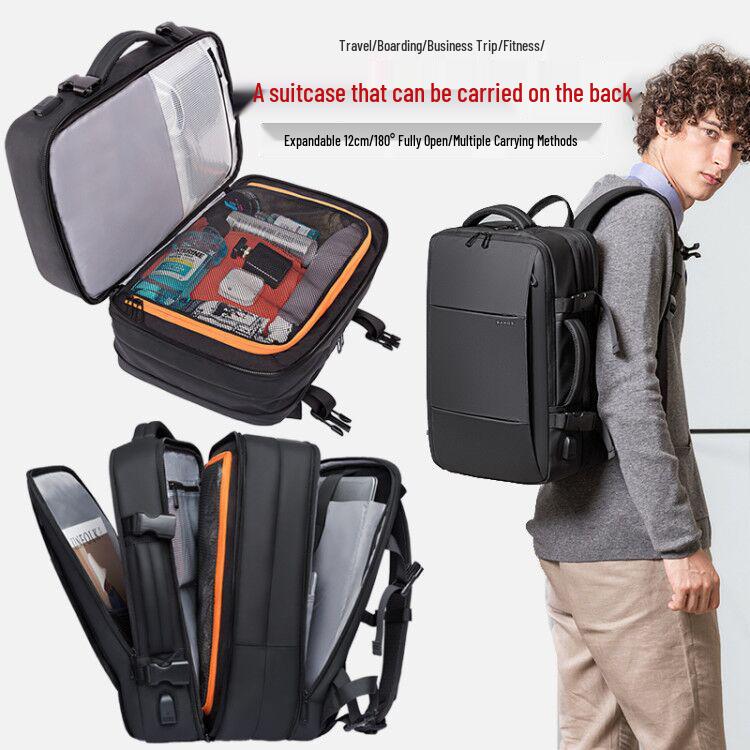 BANGE Men's High-Capacity Business & Travel Laptop Backpack