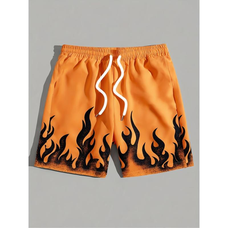 Ink Wash 3D Gradient Print Men's Shorts Summer Hawaiian Beach Casual Loose Sports Quick-Drying Swim Trunks