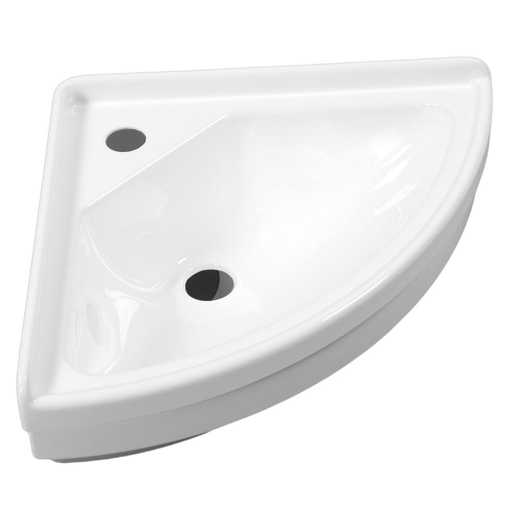 RV Sink 15 Inch Radius Fan Shape Acrylic RV Lavatory Basin Sink for Campers Yachts Boats