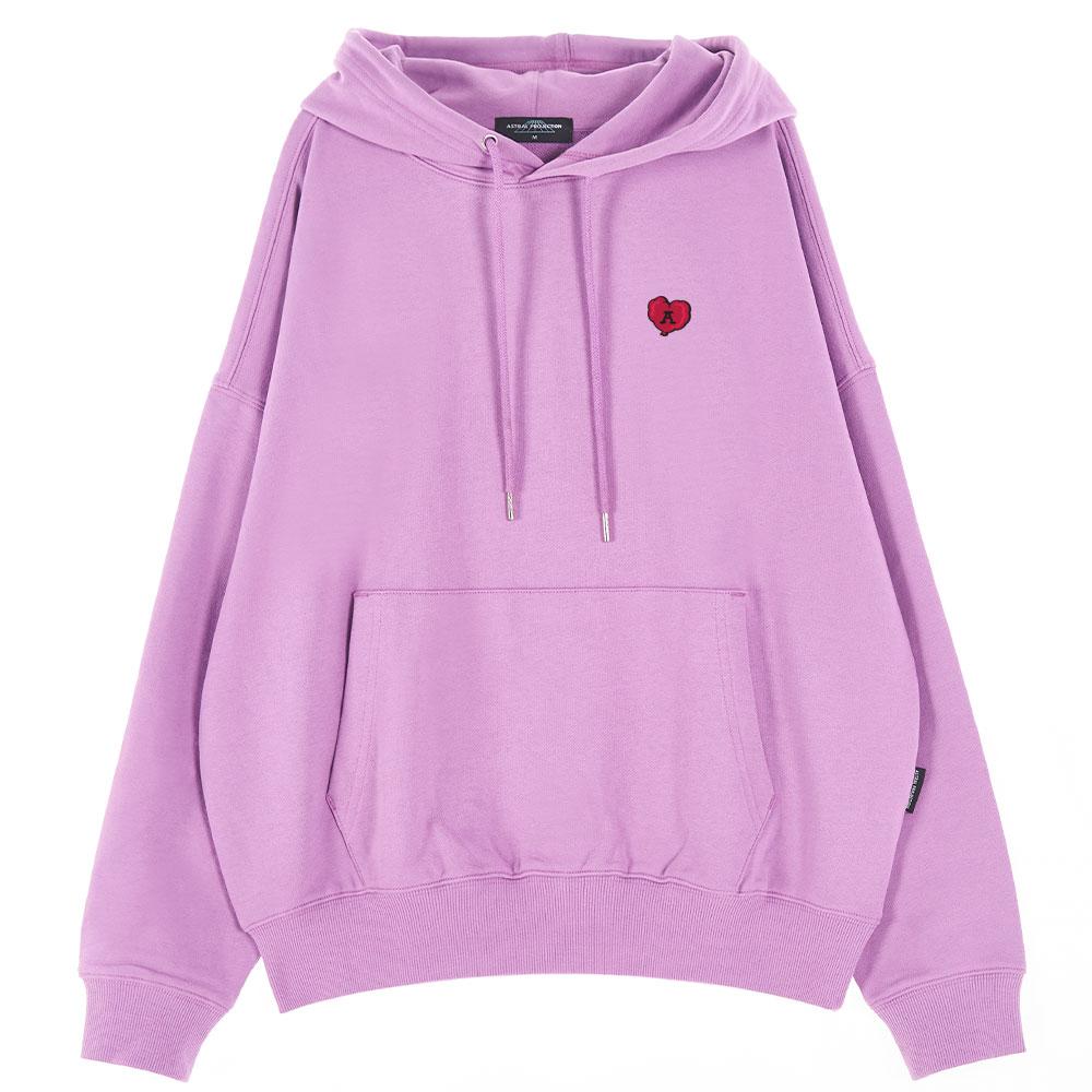 Oversized Drop Shoulder Balloon Heart Hoodie_Violet