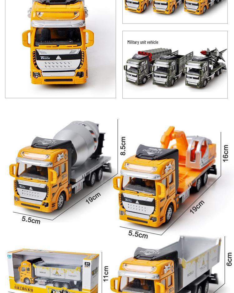 Children's Pull-Back Alloy Fire Ladder Truck Toy