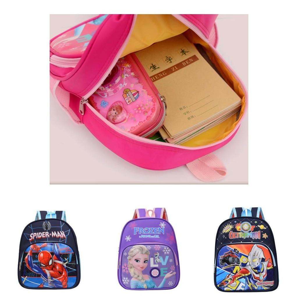 High Capacity Frozen Spiderman Iron Man Kid's Backpack For School And Travel