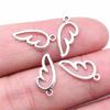 80pcs Alloy Wing Pendants for Crafts DIY Necklaces Bracelets Charm Accessories