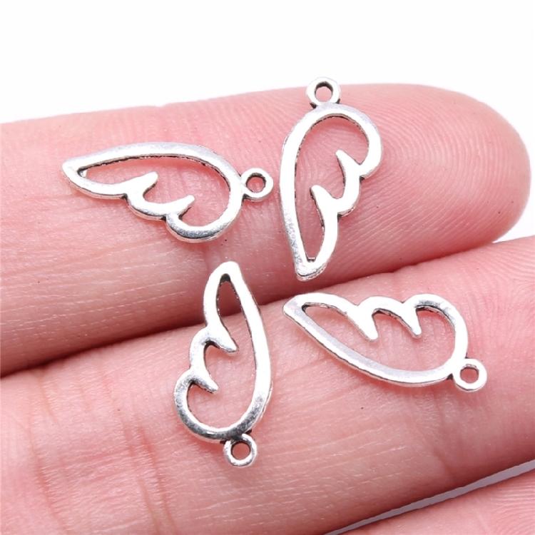 80pcs Alloy Wing Pendants for Crafts DIY Necklaces Bracelets Charm Accessories