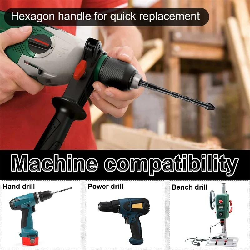 Multiple pack options Cross Hex Tile Drill Bit Set Glass Concrete Ceramic Tile Hard Alloy Triangle Drilling Bit Hole Opener