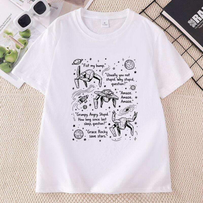 Project Hail Mary Rocky T-Shirt Unisex Unisex Retro Weltraum-T-Shirt Rocky Grafik-T-Shirts Sci-Fi Buchliebhaber T-Shirt Unisex Kleidung