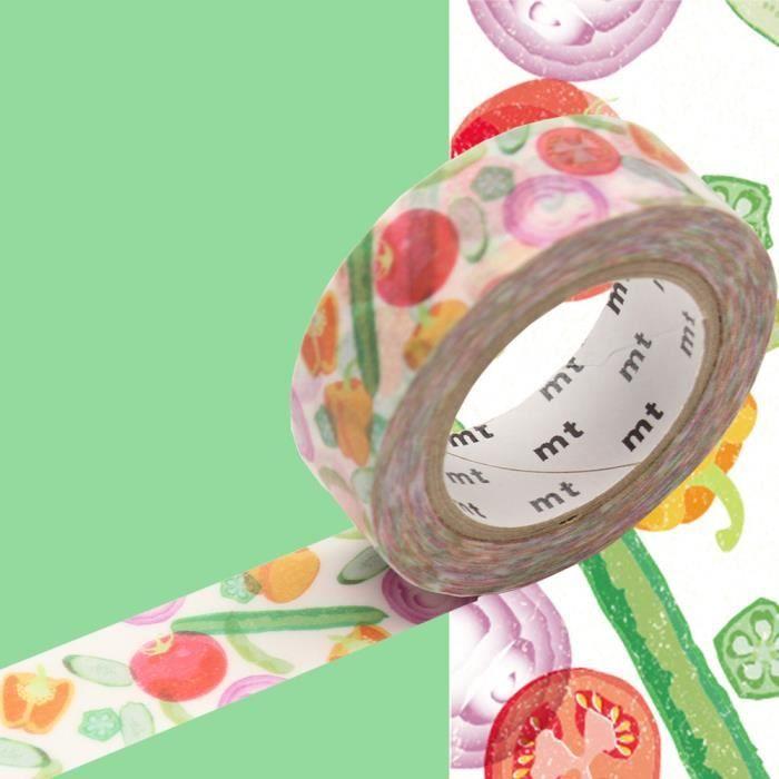 Ruban adhésif décoratif - MASKING TAPE - Motif salade d'été - Multicolore - Mixte - À partir de 5 ans
