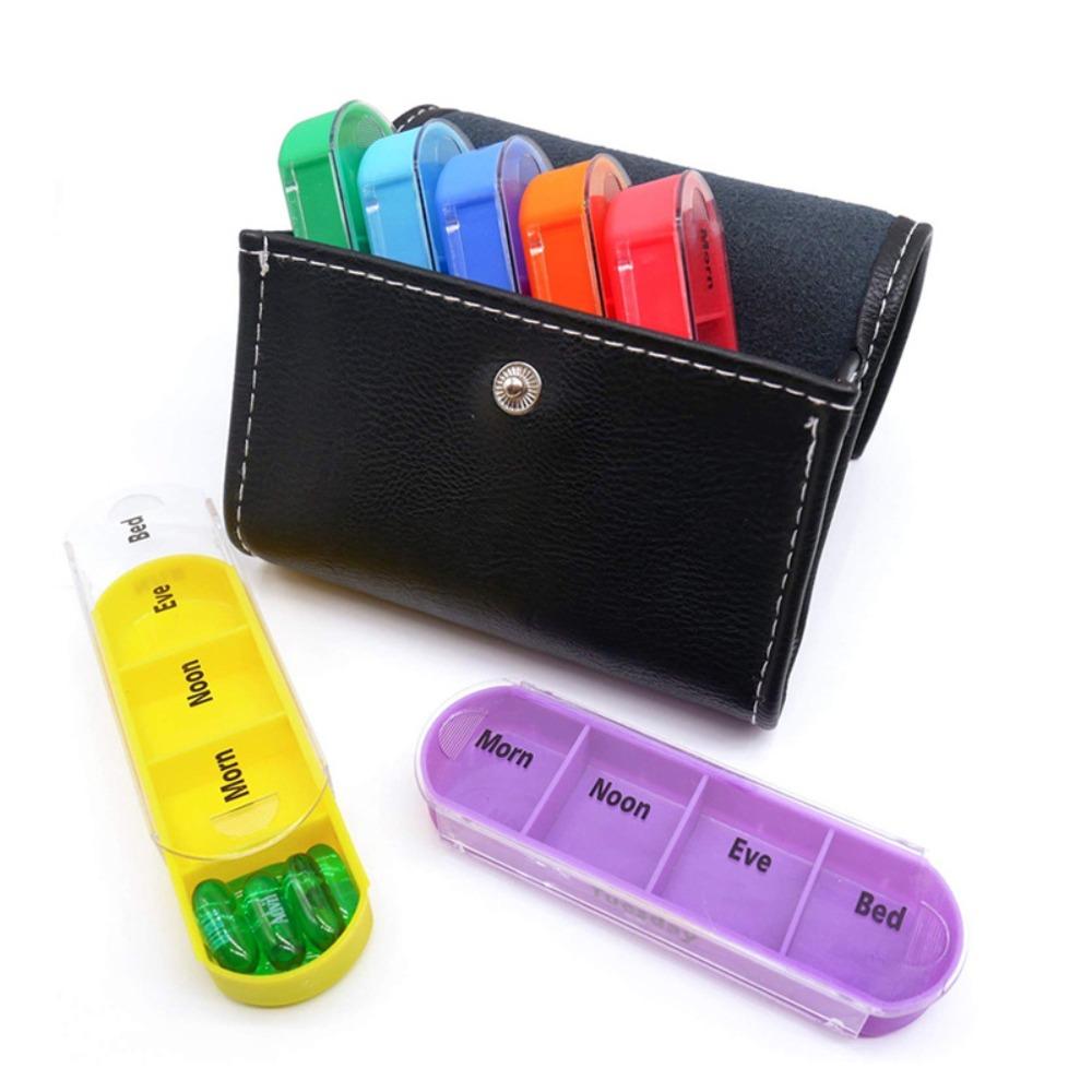 

Compartments 7 Days Daily Tablet Container Pill Box Weekly Pill Organizer Medicine Holder Drug Case