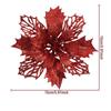 12PCS DIY Decoration Christmas Artificial Flowers 15CM Glitter Fake Flower  Christmas Decor
