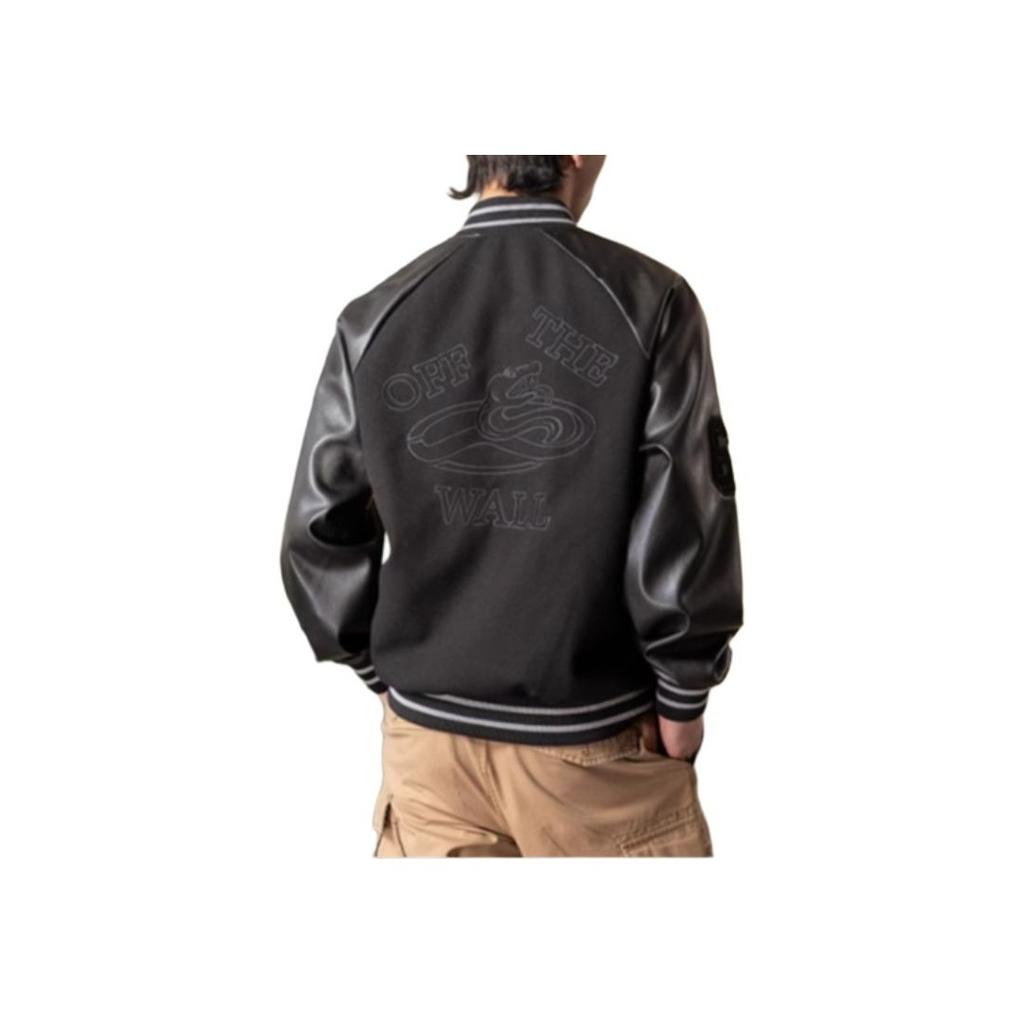 Vans Breathable Skin-Friendly Comfortable Long Sleeve Snake Year Printed Jacket Men Jackets Black VN000NDWBLK