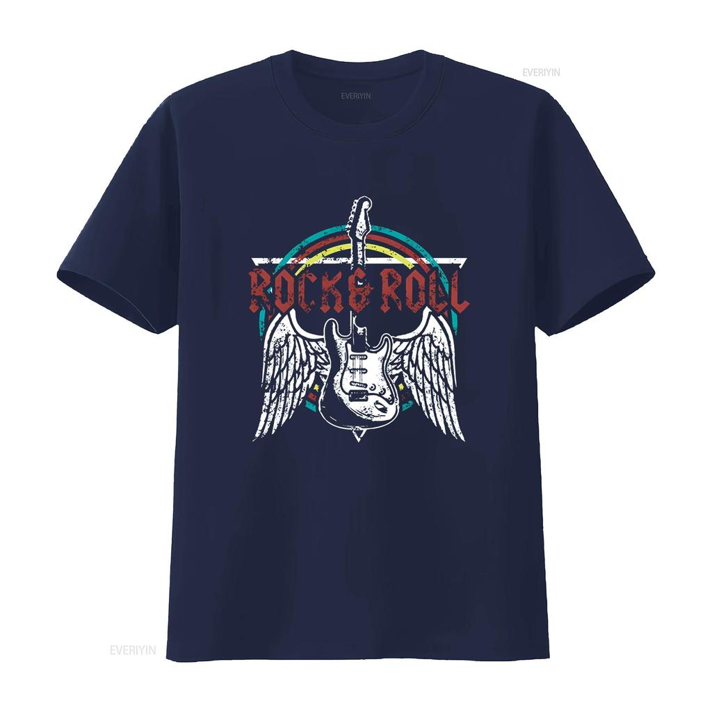 Rock and Roll T Shirt for Women Vintage Band Funny Country Music Retro Casual  Tops vintage Washed Stylish Comfortable Unisex