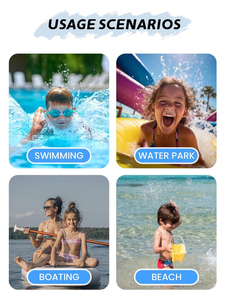 Children's Neoprene Life Jacket - Beginner Buoyancy Vest for Swimming and Water Park Safety