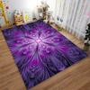 "Purple Mandala Floral Carpet with Abstract Ornamental Pattern Design" Suitable for Use As an Anti-slip for Living Room Bedroom Sofas