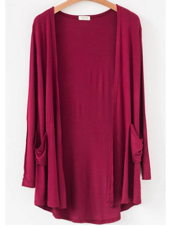 

Женский модальный кардиган на весну/лето - Длинный рукав, средней длины, большого размера, свободный, легкий, защита от солнца для пляжа или комфорта в помещении с кондиционером. One Size