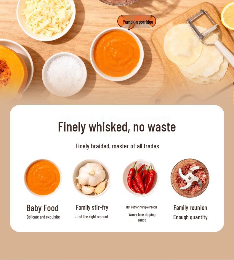 Baby Food Processor & Blender: Juicer, Soy Milk, Meat Grinder, Fruit Juicer for Mother & Baby