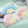 Chinese Style Black Folding Hand Fan Retro Japanese Bamboo Fans Art Craft Gifts Traditional Dancing Performance Props Home Decor