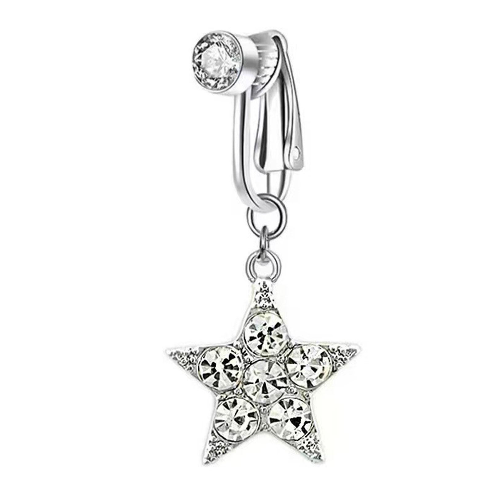 

Модный клипса для пупка без прокола, стильное украшение для пупка с цирконием, удобный в носке медный аксессуар для тела для женщин 5