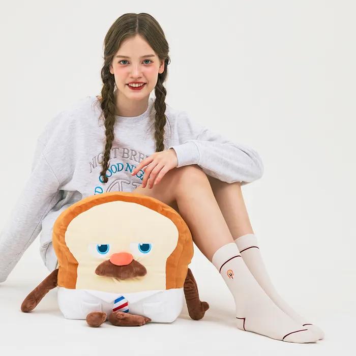 [2SET] [Bread Barbershop x Banana Sisters] Milk Character Line Socks 3 Colors
