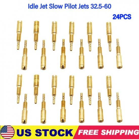 2Set Idle Jet Slow Pilot Jets 32.5-60 For Mikuni TM VM28/486 HSR42/45/48 Carb US