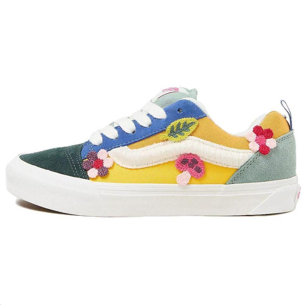 Vans Knu Skool Comfortable Fashion Low-Top Skate Shoes Unisex Sneakers Yellow Green Blue VN0009QCBMI