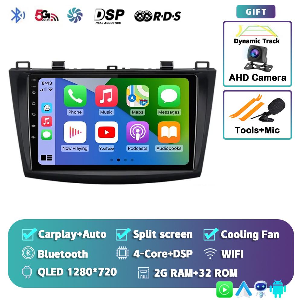Android 14 Carplay Auto Wifi + 4G Auto Radio DSP Für Mazda 3 2010 2011 2012 2013 Multimedia Video Player GPS 2din Kopf Einheit Stereo