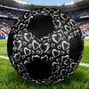 1pc Black White Hearts Durable Soccer Ball/Football, Size 5, Perfect for Training, Entertainment And Competition,Gift yy26060642