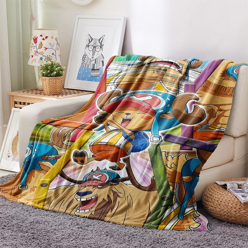 1 BUC Bucată Unică Tony Tony Chopper Pătură din Flanel cu Model Potrivită pentru Toate Sezoanele Pentru Decor Acasă Căldură și Confort Cadouri Cadou de Sărbători