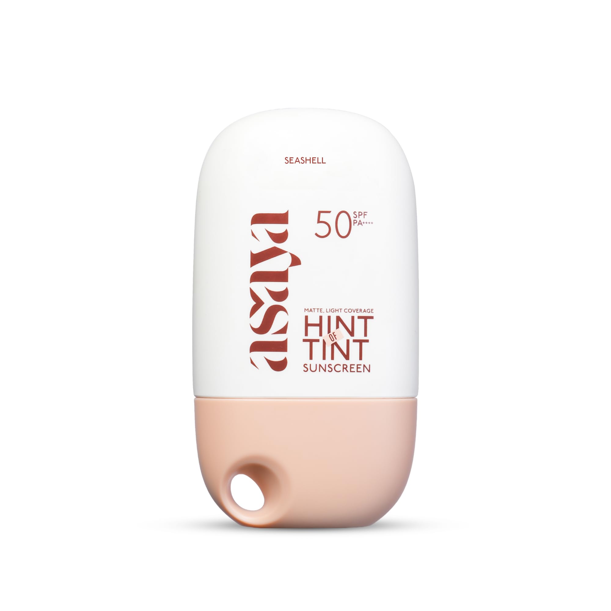 

Asaya Under One Sun Hint of Tint Tinted Sunscreen SPF 50 PA++++ | In-VIVO Tested | Matte Light Coverage | Seashell | Light | 40 ml
