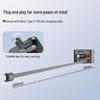 PD45W GaN Fast Charger with Retractable Cable; Foldable 3-in-1 USB Wall Charger.