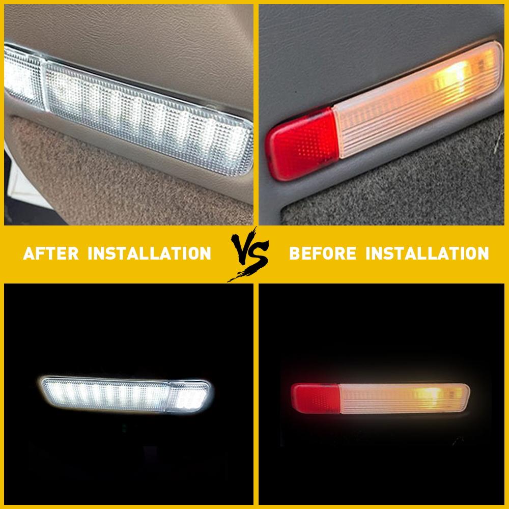 2Pcs Car Door LED Light Bulbs Lamp 6000K White For Chevrolet Silverado Suburban Tahoe GMC Sierra Yukon Cadillac Escalade Hummer