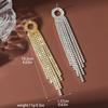 2PC Women's Fashion Claw Chain Series with rhinestone geometric fringe earrings, suitable for travel, parties, and holiday gifts