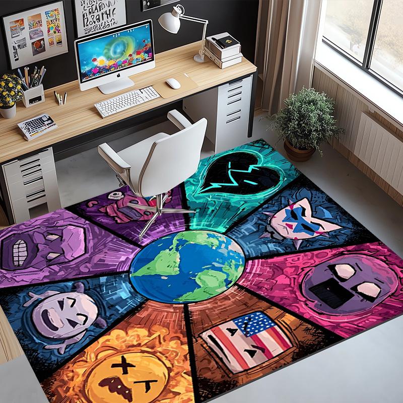 Cosmic Bot Crew Pattern Rug, Indoor/Outdoor Mat, for Picnic, Gameroom, Bedroom, Office, Living Room, Home Decor Carpet, Birthday Gift