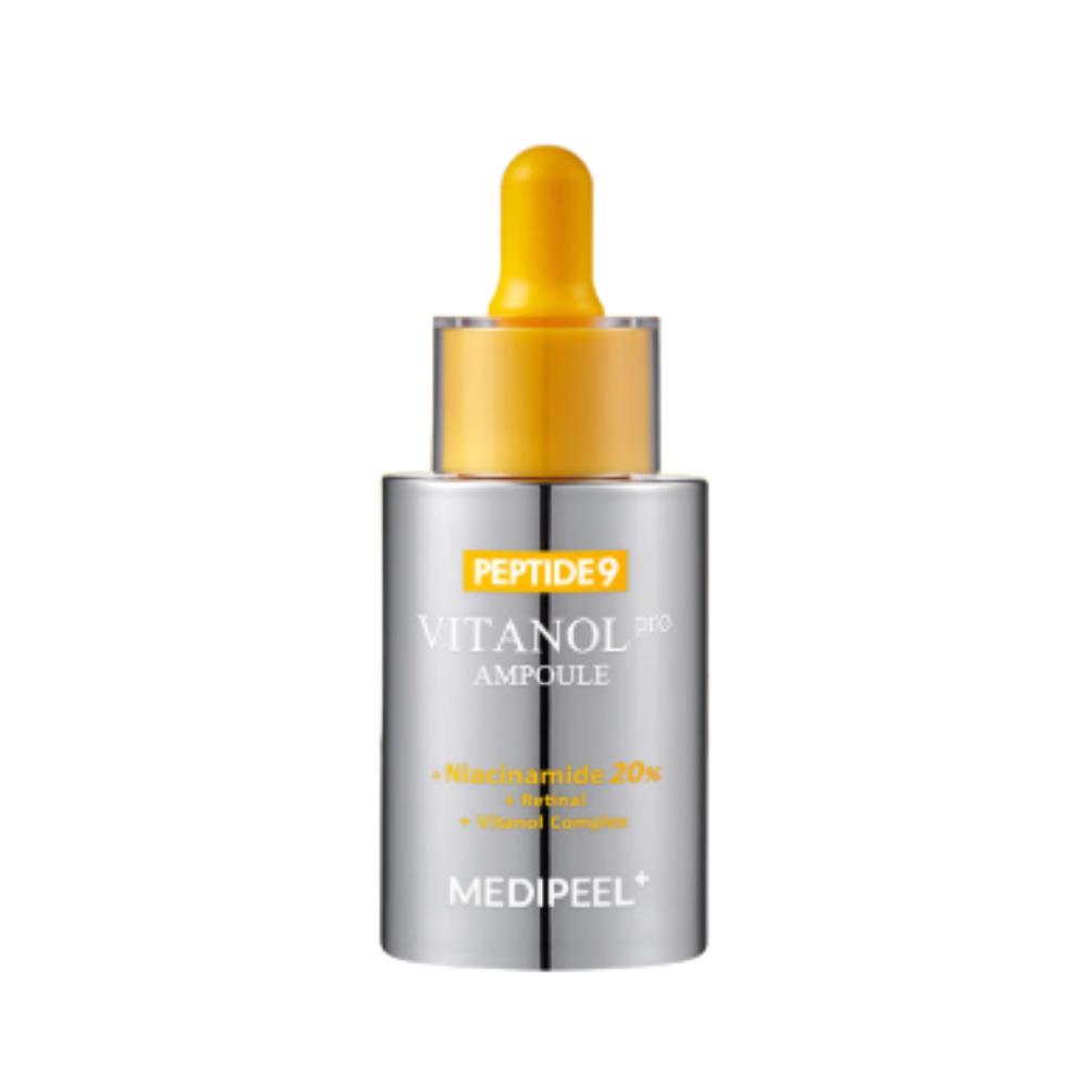 

MEDI-PEEL Peptide 9 Vitanol Ampoule Pro 30ml - High-Potency 20% Niacinamide & Retinol Serum for Intensive Dark Spot Correction and Glass Skin Radiance