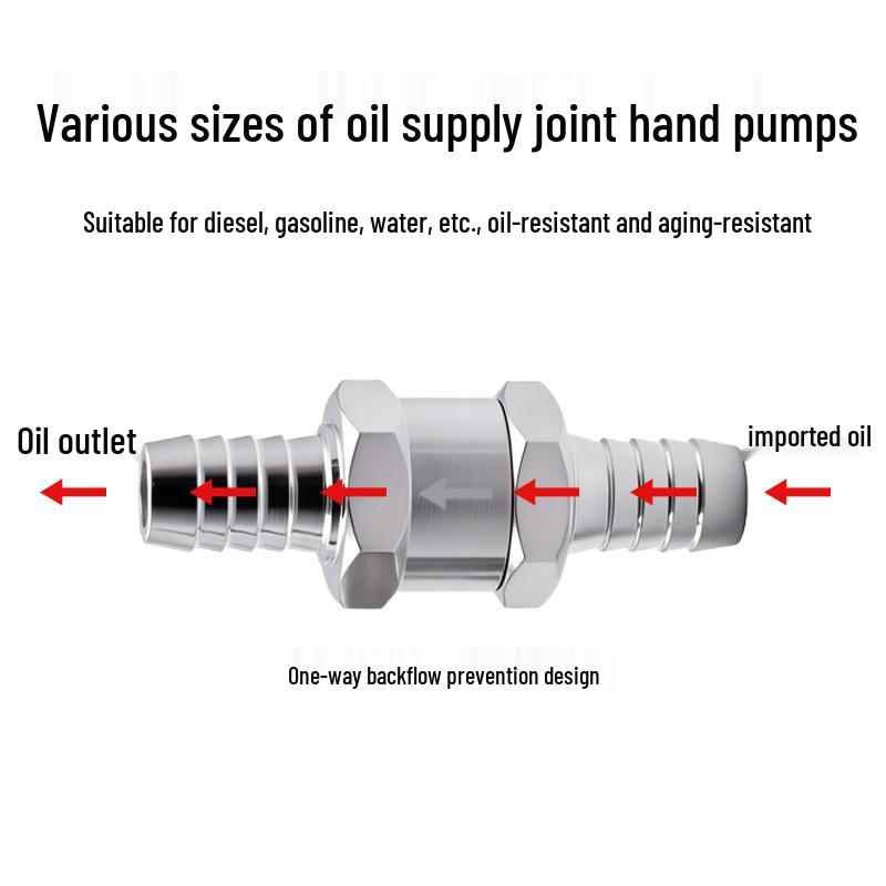 High-Temperature Resistant Aluminum Alloy Fuel Check Valve for Gasoline & Diesel (6/8/10/12 mm)