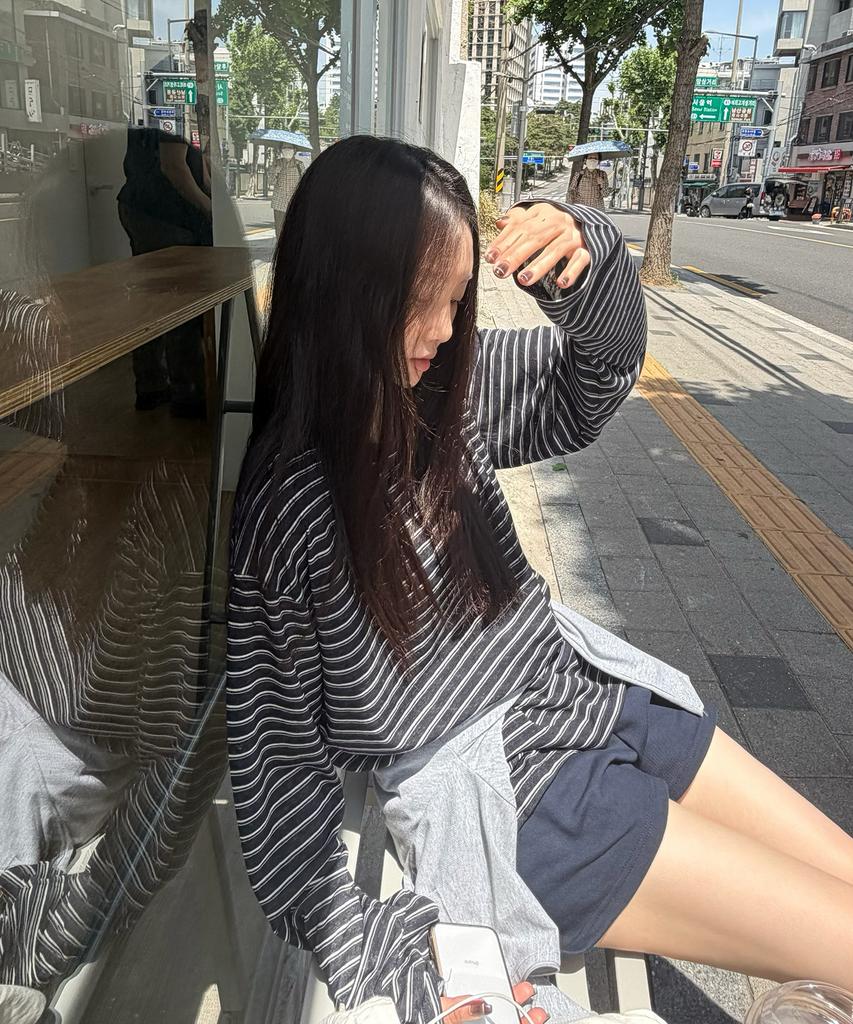 Baniswimeonteu Summer Stripe Tee_Navy