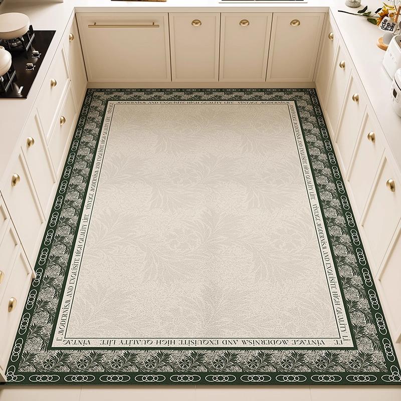 Kitchen Floor Mat Waterproof Oil-proof PVC Vinyl Rug Anti-fouling Non-slip Foot Mats Large Size Balcony Carpet Tapetes Alfombra